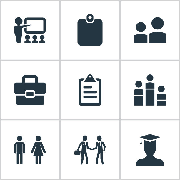 一组简单的图标元素图片下载