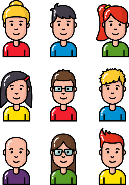 阿凡达肖像年轻微笑的人的角色图片下载