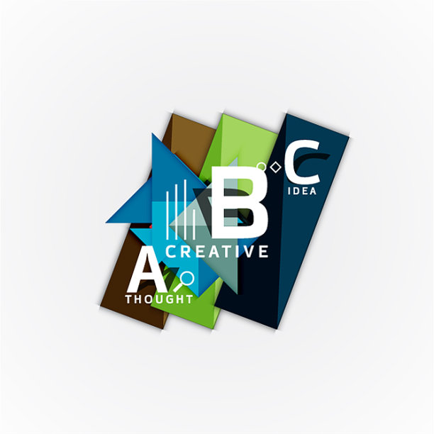 抽象几何选项信息图形横幅ab图片下载