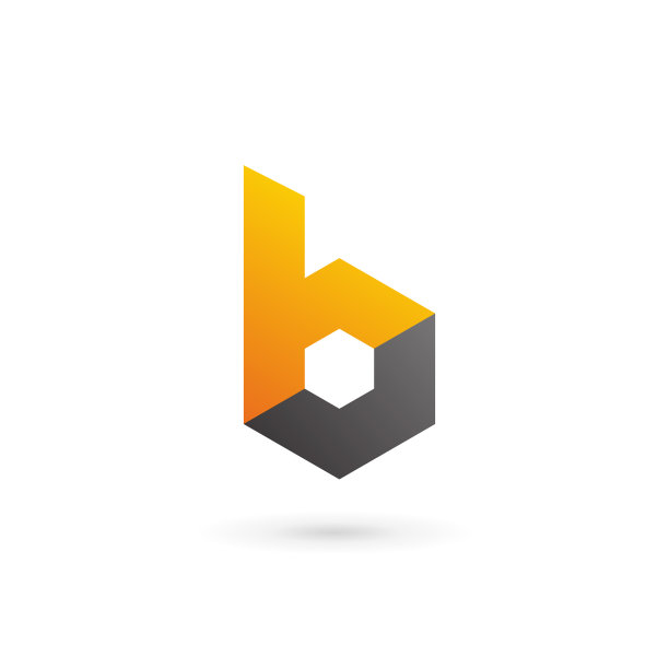 字母B科技Logo图标设计模板图片下载