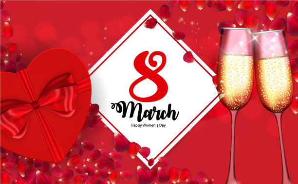 海报国际快乐妇女节3月8日图片下载