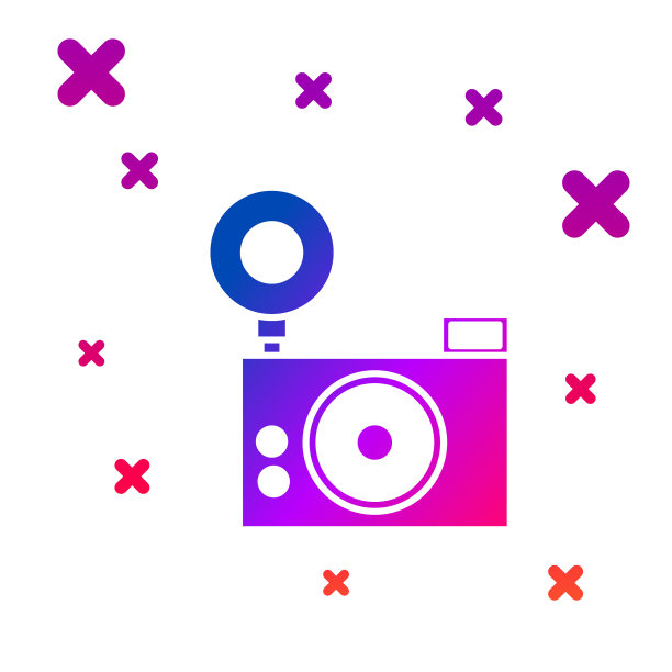 彩色照片相机图标孤立在白色图片下载