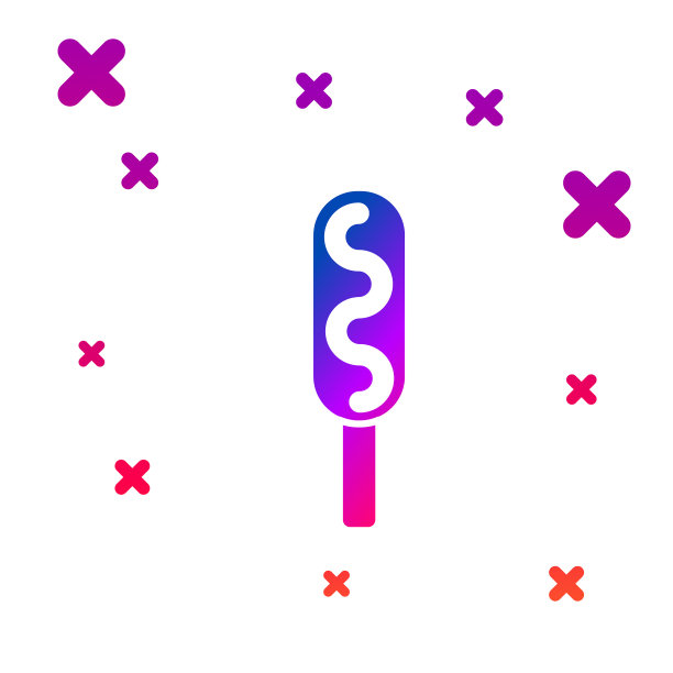 彩色玉米狗图标孤立在白色背景图片下载