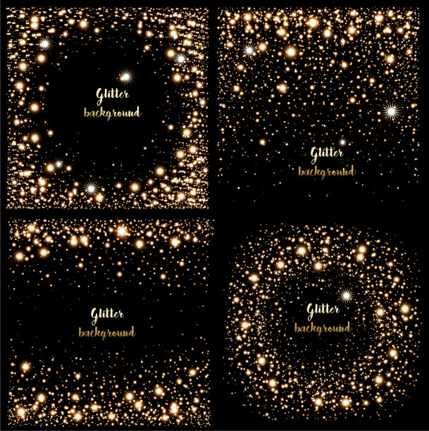 一组闪光的背景与发光的灯图片下载