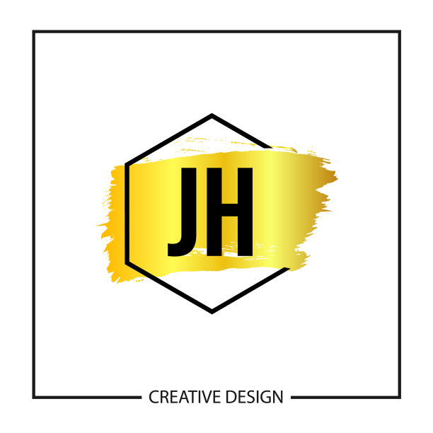首字母jh标志模板设计图片下载