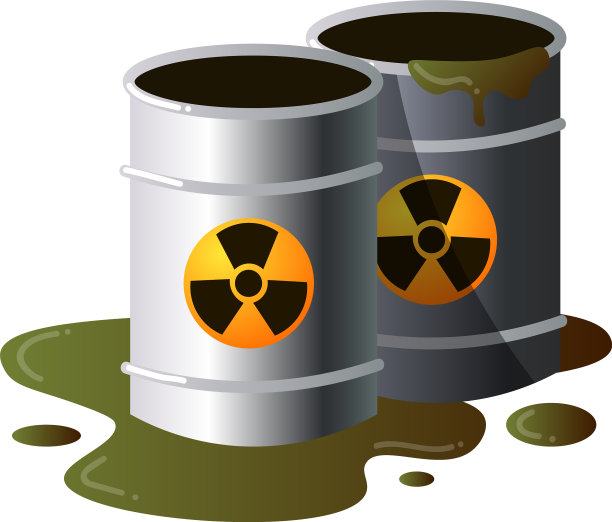 在有放射性的金属桶中排放有毒物质图片下载
