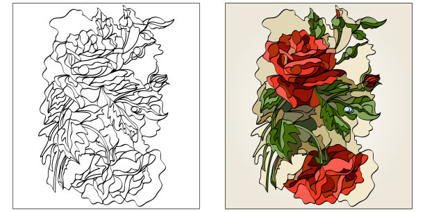 古董着色页面图片下载