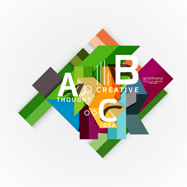 抽象几何选项信息图形横幅ab图片下载