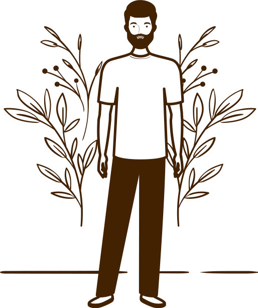 剪影人站在风景中图片下载