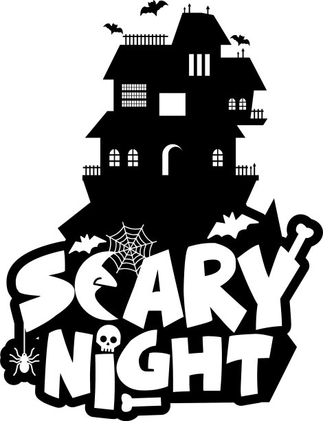 可怕的夜晚设计与排版图片下载