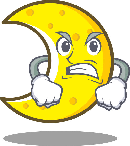 愤怒的新月人物卡通图片下载