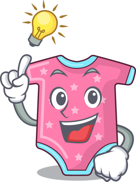 有想法婴儿羊毛衣服孤立在吉祥物图片下载