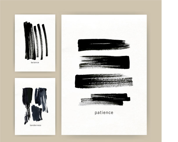 垂直极简主义海报传单的收集图片下载