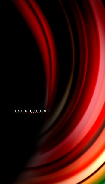 抽象波浪线条流体彩虹风格的颜色图片下载