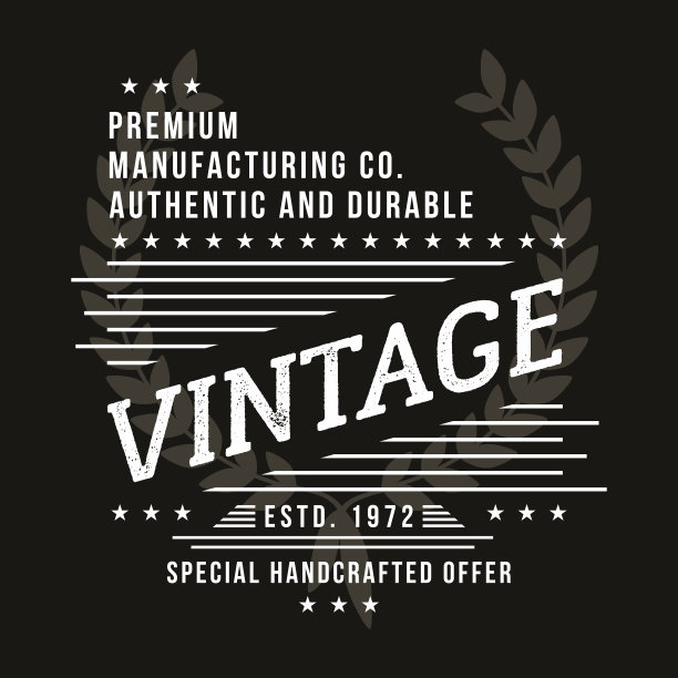 复古的t恤印刷印刷溢价图片下载