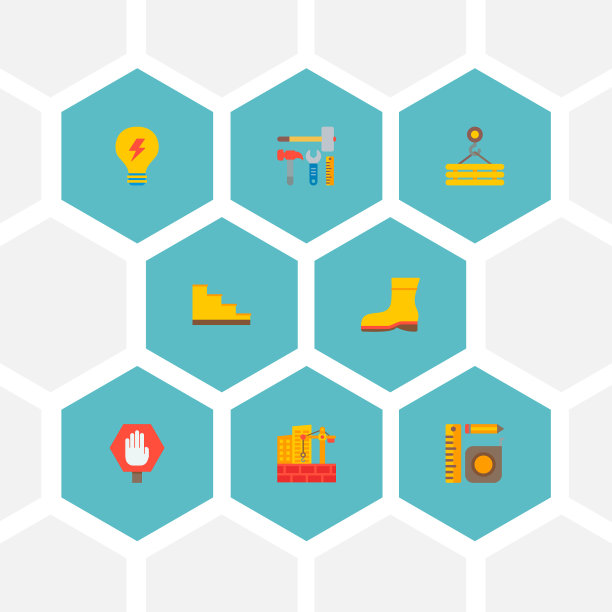 一套建筑用的图标样式符号图片下载