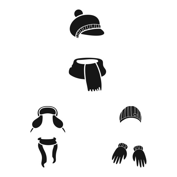 设计面料和天气标志集图片下载