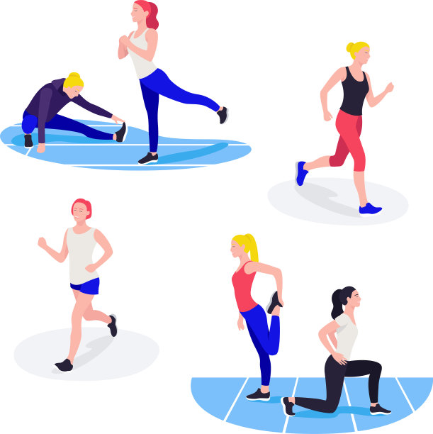 年轻女性运动员做健康女性运动图片下载