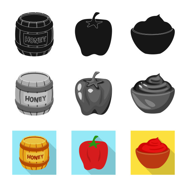 孤立物体味道和产品标志图片下载