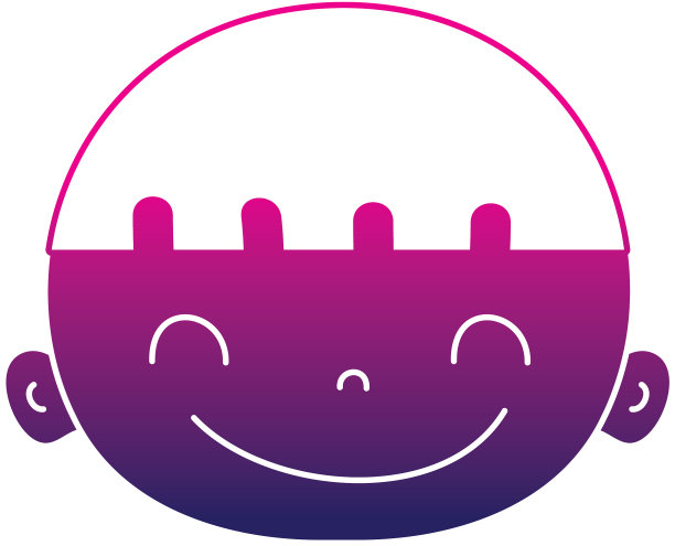 剪影快乐阿凡达男孩头带头发图片下载