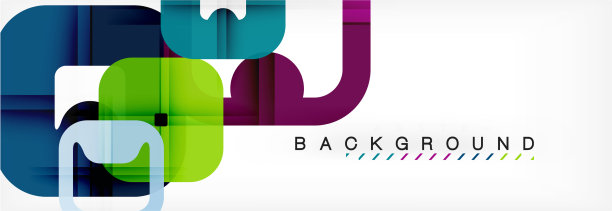 正方形几何背景多色模板图片下载