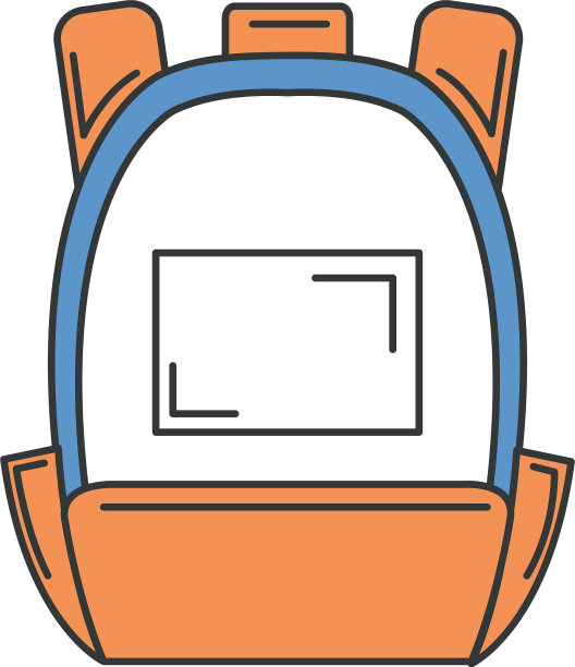 书包孤立图标图片下载