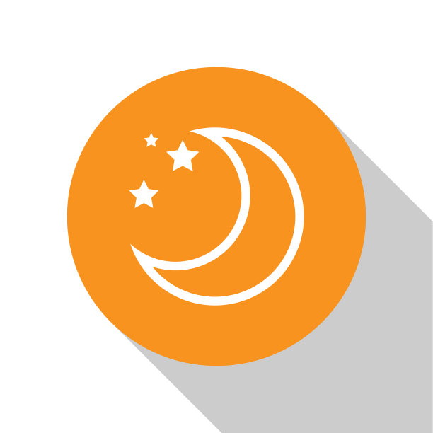 白色的月亮和星星图标孤立在白色上图片下载