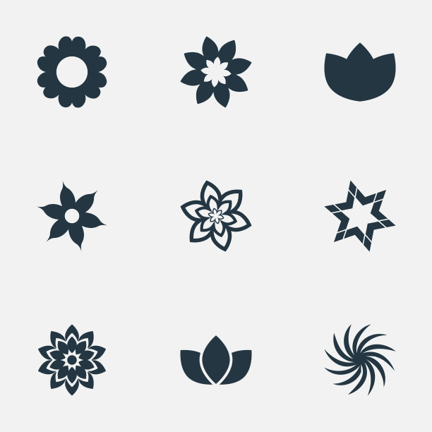 一套简单的花图标图片下载