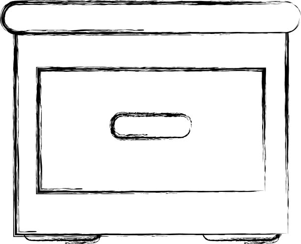 木抽屉孤立图标图片下载