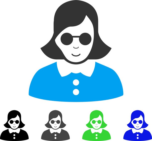 享受盲女图标图片下载