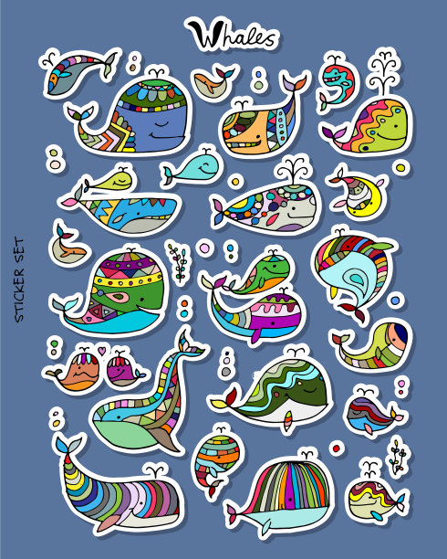 为你的设计设置鲸鱼标签图片下载