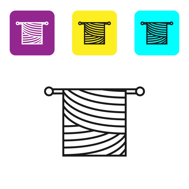 黑线针织图标孤立在白色上图片下载