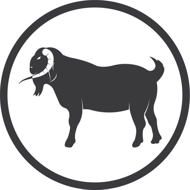 山羊标志模板图片下载