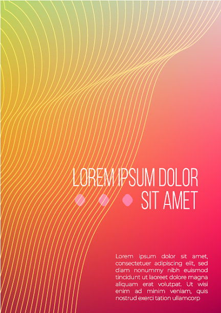 抽象彩色几何a4封面模型图片下载