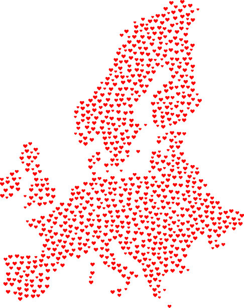 情人节欧盟马赛克地图图片下载