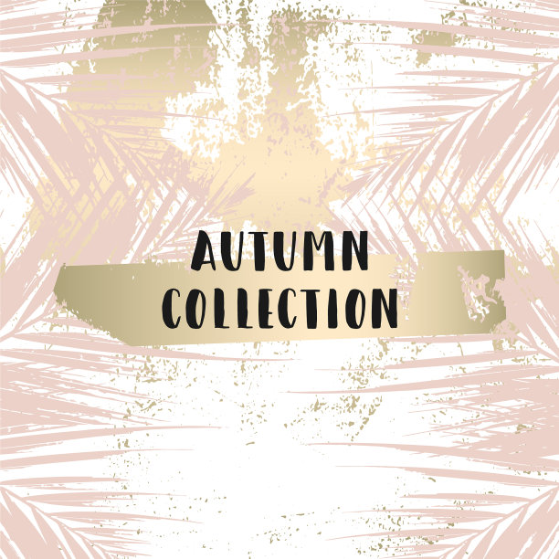 秋季系列金色腮红背景新潮图片下载