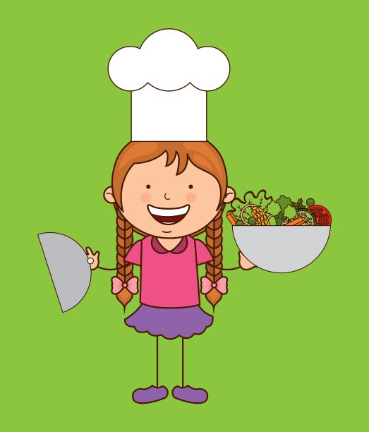 孩子们烹饪设计图片下载