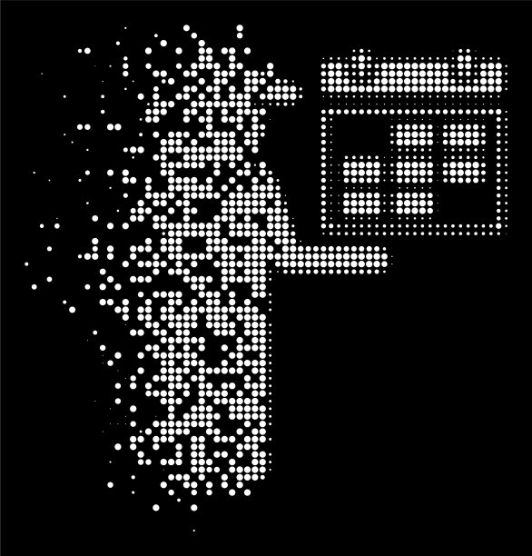 明亮分散的像素半色调绅士图片下载