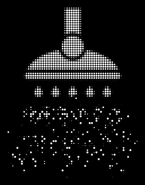 明亮的消散像素半色调淋浴图标图片下载