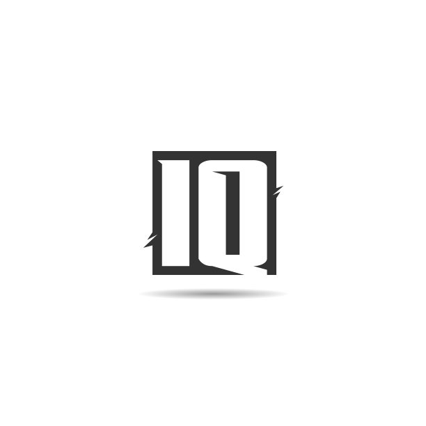 字母IQ logo模板设计图片下载