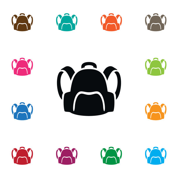 孤立的背包图标背包元素c图片下载