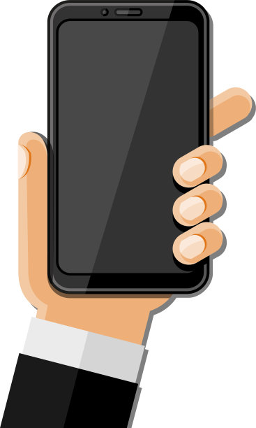 手拿着智能手机图片下载
