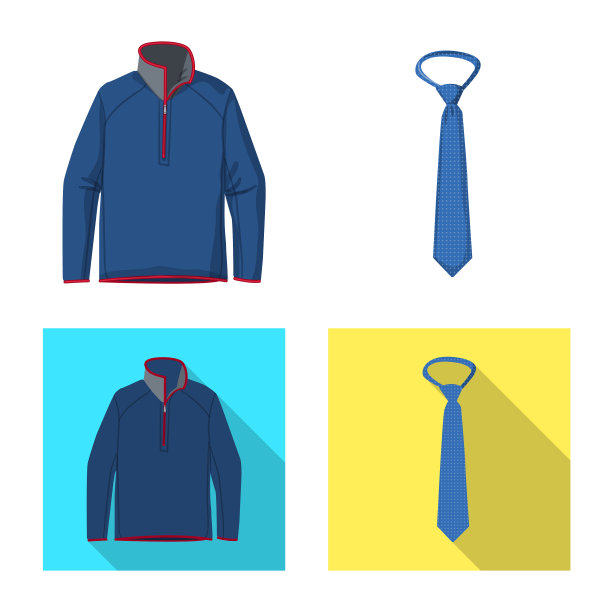 孤立对象的人与服装的标志集图片下载