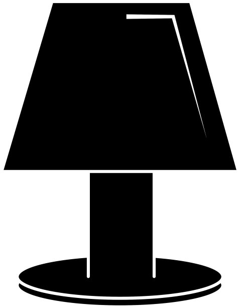 卧室灯孤立图标图片下载