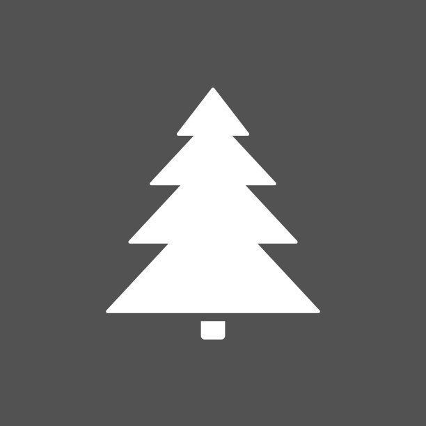 圣诞树图标在一个黑暗的背景图片下载
