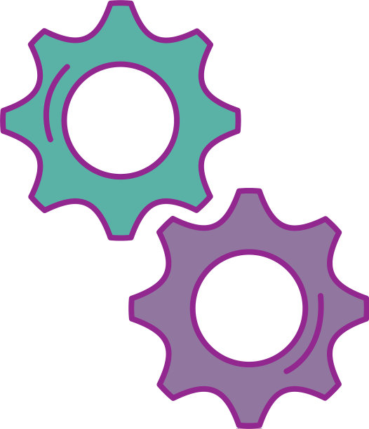 齿轮机孤立图标图片下载