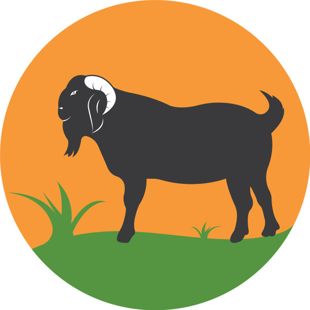 山羊标志模板图片下载