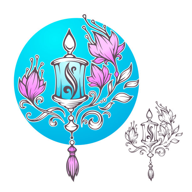 魔幻灯笼波西米亚别致浪漫的构图图片下载