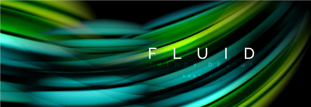 波浪流体流动的颜色运动效果图片下载