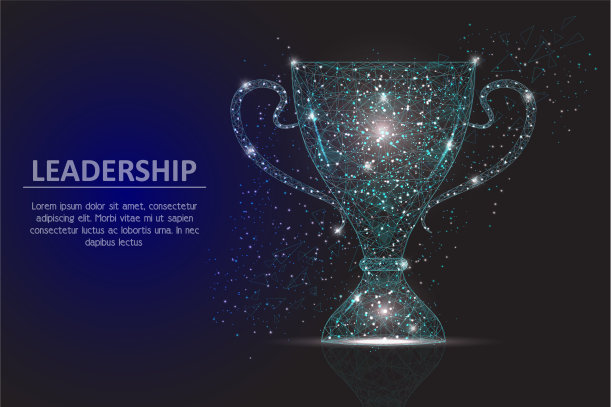 领导优胜者杯几何多边形图片下载